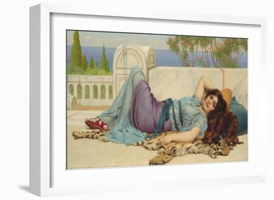 Mischief and Repose. 1909-John William Godward-Framed Giclee Print