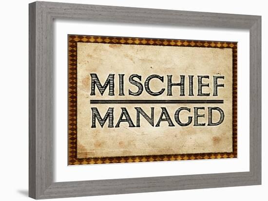 Mischief Managed-null-Framed Premium Giclee Print