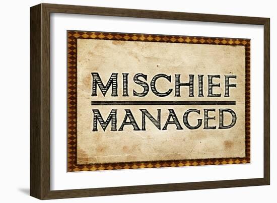 Mischief Managed-null-Framed Premium Giclee Print