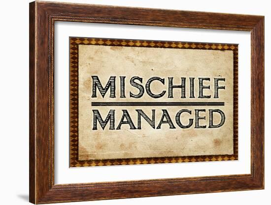 Mischief Managed-null-Framed Premium Giclee Print