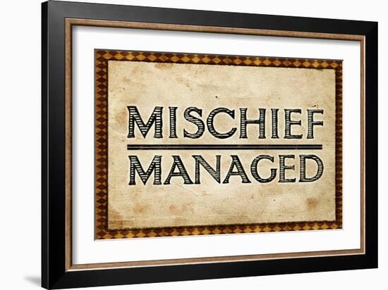 Mischief Managed-null-Framed Premium Giclee Print