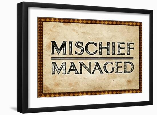 Mischief Managed-null-Framed Premium Giclee Print