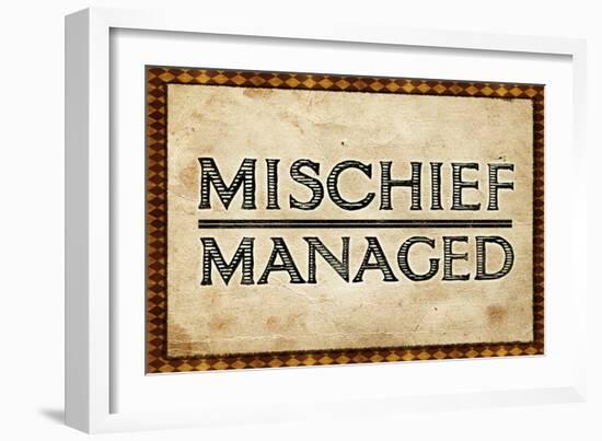 Mischief Managed-null-Framed Premium Giclee Print