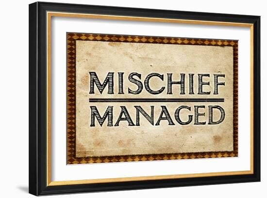 Mischief Managed-null-Framed Premium Giclee Print