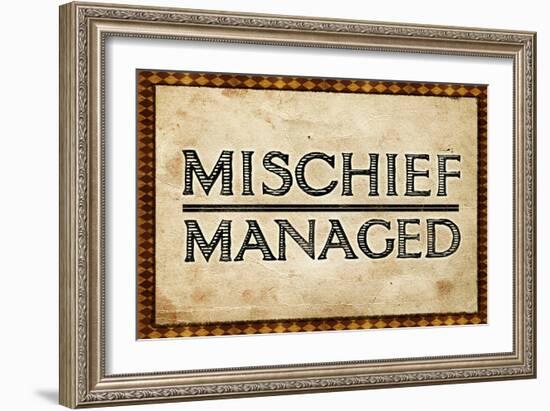 Mischief Managed-null-Framed Art Print