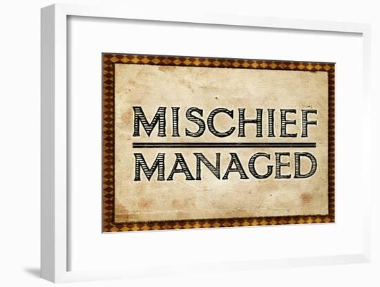 Mischief Managed-null-Framed Art Print