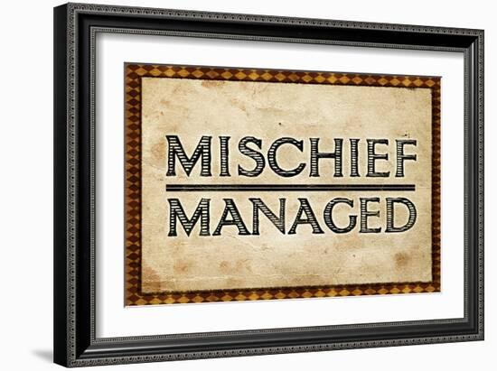 Mischief Managed-null-Framed Art Print