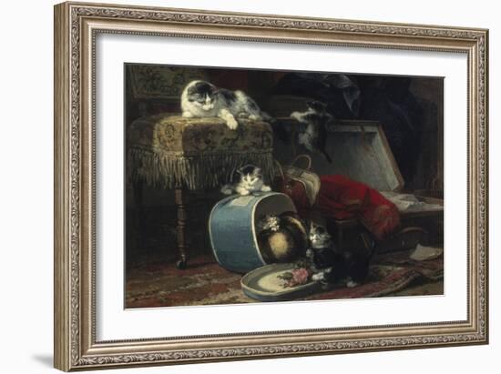 Mischief with a New Hat-Henriette Ronner-Knip-Framed Giclee Print