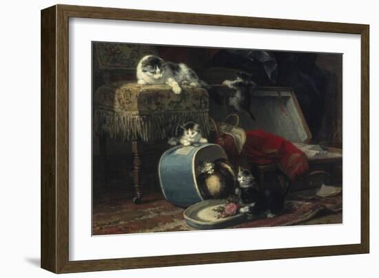 Mischief with a New Hat-Henriette Ronner-Knip-Framed Giclee Print