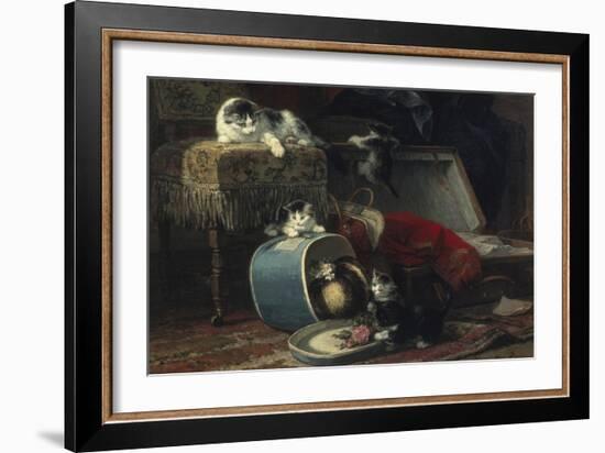 Mischief with a New Hat-Henriette Ronner-Knip-Framed Giclee Print