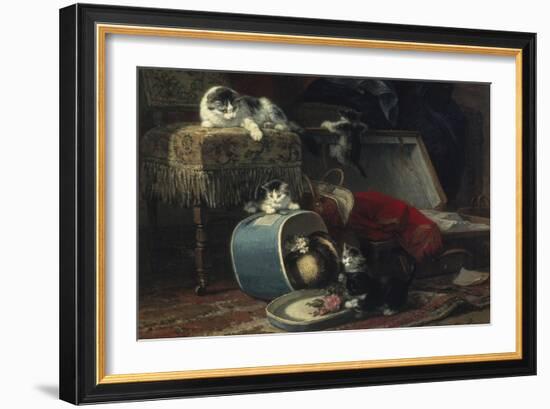 Mischief with a New Hat-Henriette Ronner-Knip-Framed Giclee Print