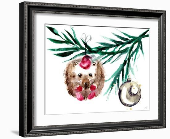 Mischievous Holiday Animal - Ornamental Hedgehog-Stella Chang-Framed Art Print