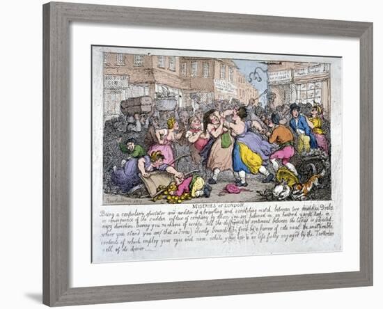 Miseries of London, 1807-Thomas Rowlandson-Framed Giclee Print