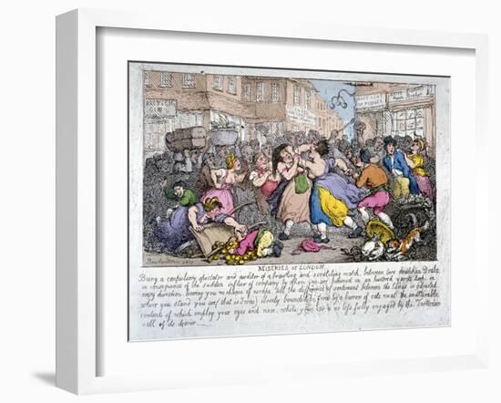 Miseries of London, 1807-Thomas Rowlandson-Framed Giclee Print