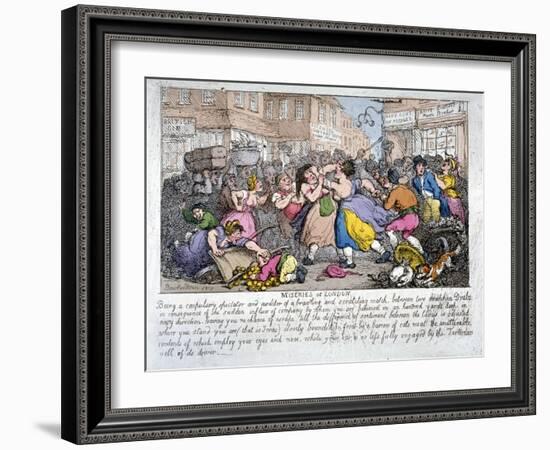 Miseries of London, 1807-Thomas Rowlandson-Framed Giclee Print