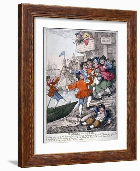 Miseries of London, 1812-Thomas Rowlandson-Framed Giclee Print