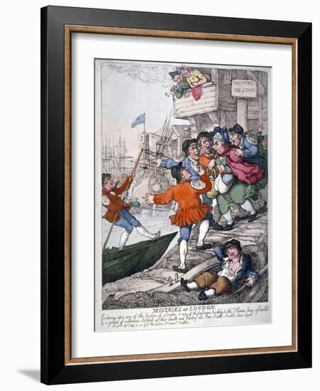 Miseries of London, 1812-Thomas Rowlandson-Framed Giclee Print