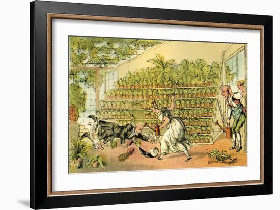 'Misfortune at Tulip Hall'-Thomas Rowlandson-Framed Giclee Print