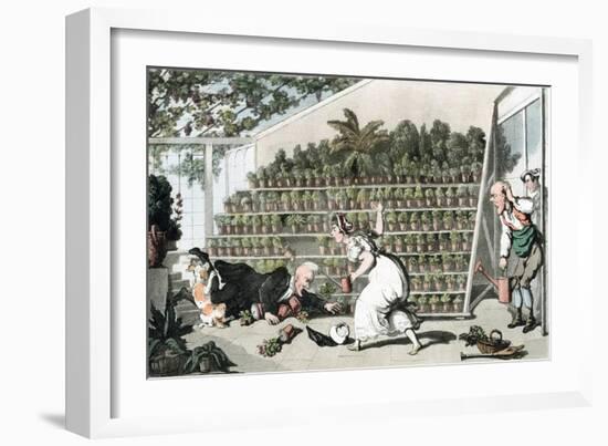 Misfortune in the Tulip Hall, C1816-Thomas Rowlandson-Framed Giclee Print