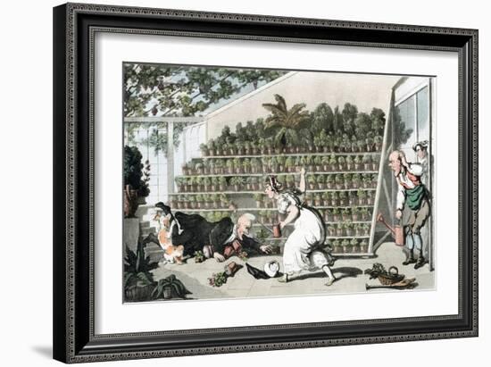 Misfortune in the Tulip Hall, C1816-Thomas Rowlandson-Framed Giclee Print