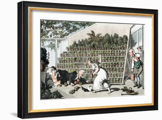 Misfortune in the Tulip Hall, C1816-Thomas Rowlandson-Framed Giclee Print