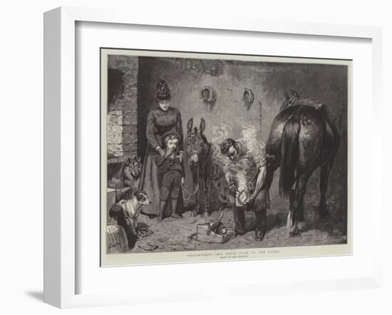 Misgivings, His First Visit to the Forge-John Charlton-Framed Giclee Print
