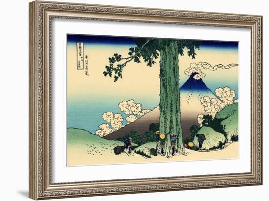 Mishima Pass in Kai Province, c.1830-Katsushika Hokusai-Framed Giclee Print