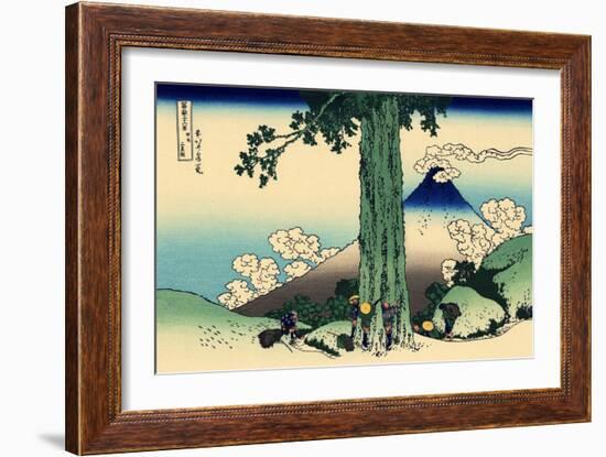 Mishima Pass in Kai Province, c.1830-Katsushika Hokusai-Framed Giclee Print