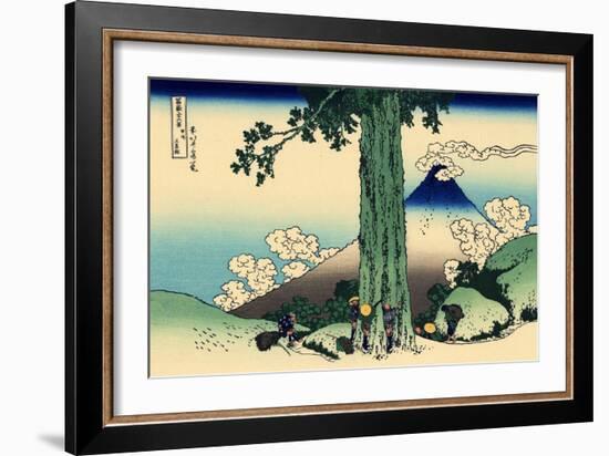 Mishima Pass in Kai Province, c.1830-Katsushika Hokusai-Framed Giclee Print