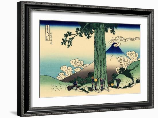 Mishima Pass in Kai Province, c.1830-Katsushika Hokusai-Framed Giclee Print