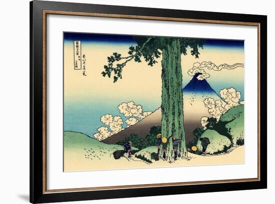 Mishima Pass in Kai Province, c.1830-Katsushika Hokusai-Framed Giclee Print