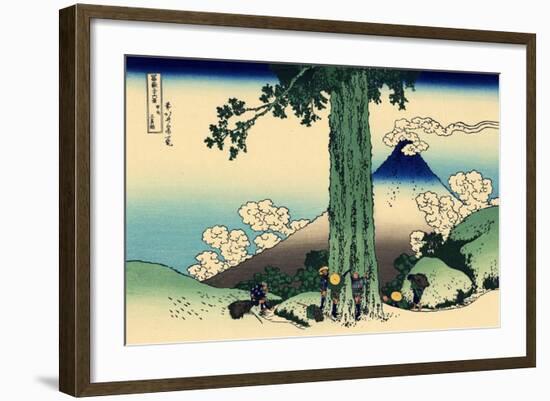 Mishima Pass in Kai Province, c.1830-Katsushika Hokusai-Framed Giclee Print