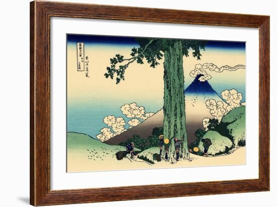 Mishima Pass in Kai Province, c.1830-Katsushika Hokusai-Framed Giclee Print
