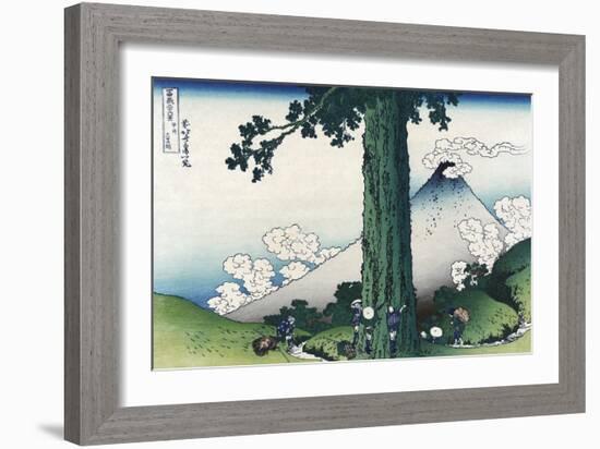 Mishima Pass in Kai Province-Katsushika Hokusai-Framed Art Print