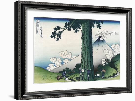 Mishima Pass in Kai Province-Katsushika Hokusai-Framed Art Print