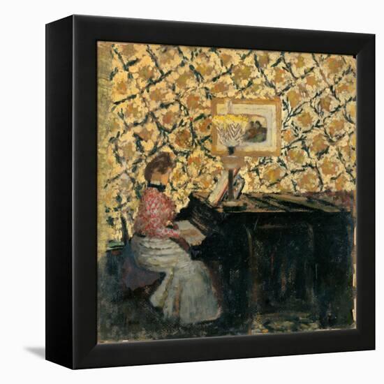 Misia at the Piano, 1895-96-Edouard Vuillard-Framed Premier Image Canvas