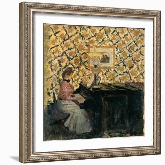 Misia at the Piano, 1895-96-Edouard Vuillard-Framed Giclee Print