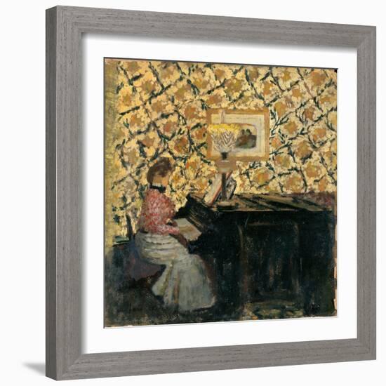 Misia at the Piano, 1895-96-Edouard Vuillard-Framed Giclee Print