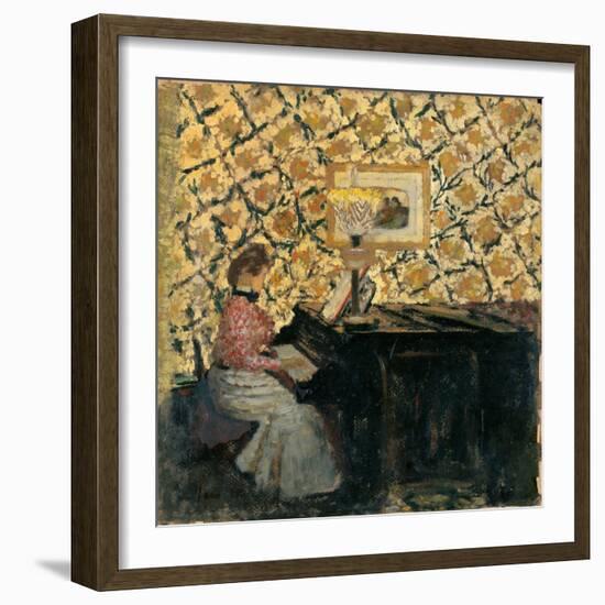 Misia at the Piano, 1895-96-Edouard Vuillard-Framed Giclee Print