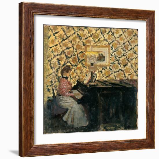 Misia at the Piano, 1895-96-Edouard Vuillard-Framed Giclee Print