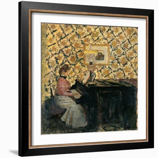 Misia at the Piano, 1895-96-Edouard Vuillard-Framed Giclee Print