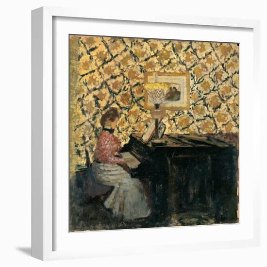 Misia at the Piano, 1895-96-Edouard Vuillard-Framed Giclee Print