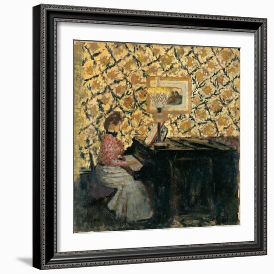 Misia at the Piano, 1895-96-Edouard Vuillard-Framed Giclee Print