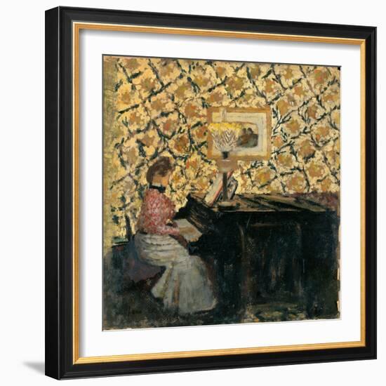 Misia at the Piano, 1895-96-Edouard Vuillard-Framed Giclee Print