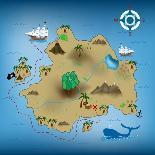 Pirate Treasure Map-miskokordic-Premium Giclee Print