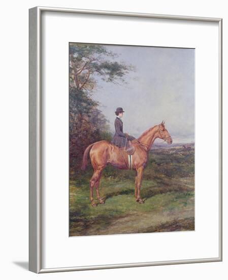 Miss A.L.North on "Ivanhoe"-Heywood Hardy-Framed Giclee Print