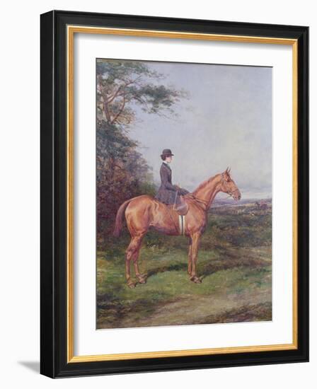 Miss A.L.North on "Ivanhoe"-Heywood Hardy-Framed Giclee Print