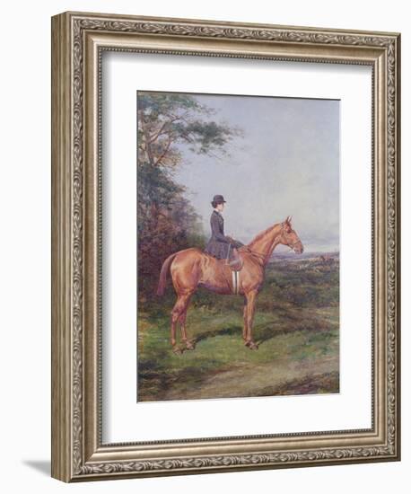 Miss A.L.North on "Ivanhoe"-Heywood Hardy-Framed Giclee Print