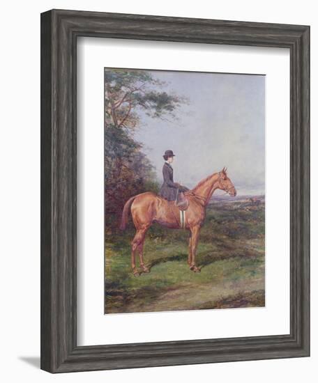 Miss A.L.North on "Ivanhoe"-Heywood Hardy-Framed Giclee Print