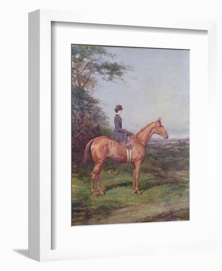 Miss A.L.North on "Ivanhoe"-Heywood Hardy-Framed Giclee Print